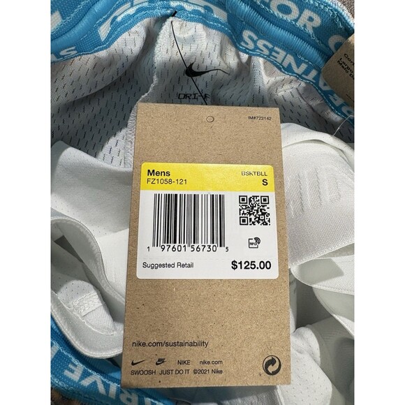 NIKE LEBRON DNA 6" DRI-FIT 3-IN-1 SHORTS PANTS WHITE/BLUE FZ1058-121 Men’s Small - Picture 7 of 13